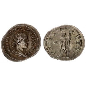 Roman Empire 1 Antoninianus Philip II AD 244-249. Rome. M IVL PHILIPPVS CAES radiate and draped bust...