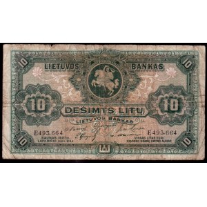 Lithuania Banknote 10 Litu  1927 Pick#23a