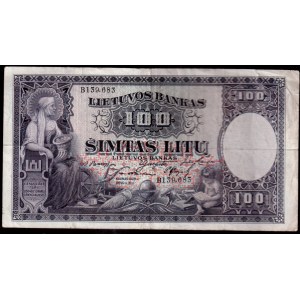 Lithuania Banknote 100 Litu - 1928 Pick #2