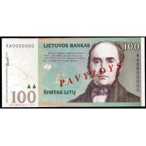 Lithuania 100 Litu Specimen 2000 P#62s