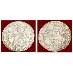 Lithuania 1/2 Grosz 1563 Vilnius Sigismund II Augustus (1545-1572) Lithuanian coins 1563 Vilnius. En...