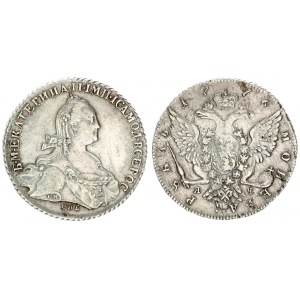 Russia 1 Rouble 1776 СПБ ФЛ St.Petersburg. Catherine II (1762-1796). Averse: Crowned bust right. Rev...