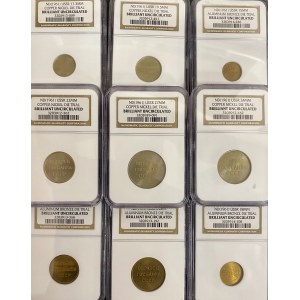 Russia USSR Set of 9 Tokens Sample of the State Bank of the USSR without a year (1961). Copper-nic...