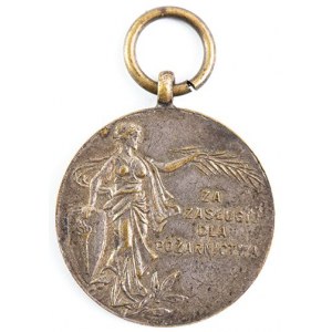 MINIATURA SREBRNEGO MEDALU ZA ZASŁUGI DLA POŻARNICTWA, wz. 1926