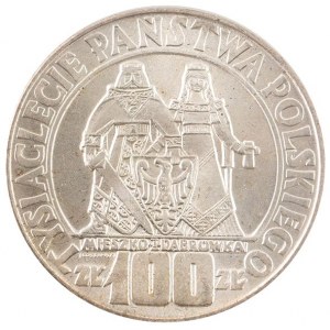 3 monety 100 zł, Mieszko i Dąbrówka, Tysiąclecie Państwa Polskiego, 1966, próba