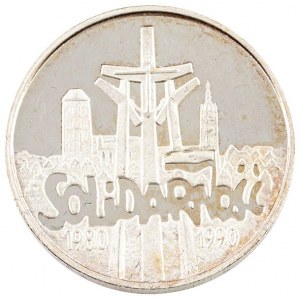 100000 zł, Solidarność, 1990, mała uncja