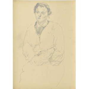 Kasper Pochwalski (1899-1971), Portret siedzącej kobiety, 1954