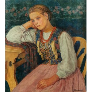 Józef KRASNOWOLSKI (1879-1939), Dziewczyna w stroju ludowym