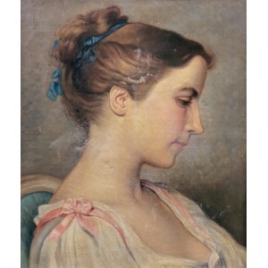 Malarz nieokreślony, francuski, XIX w., Portret kobiety