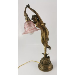 Henri Honoré PLÉ (1853-1922) - rzeźba, Lampa na biurko, elektryczna