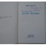 Braun Jerzy • Rytmy włoskie [dedykacja autorska]