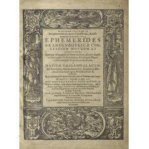 ORIGANUS, David - Annorum priorum 30 Incipientium ab Anno Christi 1595, & desinentium in annum 1624...