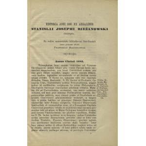 BIEŻANOWSKI, Stanisław - Historia anni 1683 annalibus Stanislai Bieżanowski excerpta...
