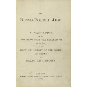 LEVINSOHN, Isaac - The Russo-Polish Jew...