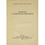 KUPFER, Efrayim - Mickiewicz w przekładach hebrajskich / Franciszek Kupfer, Stefan Strelcyn. Wrocław 1955...