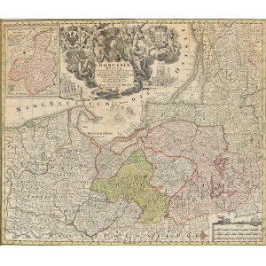 [PRUSY] Borussiae Regnum sub ... Friderici Wilhelmi ... Regionibus mappa Geographica delineatum...