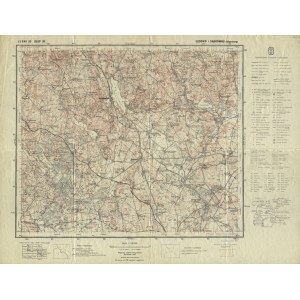 UZDOWO i Dąbrówno (Gilgenburg). Warszawa 1939, Wojskowy Instytut Geograficzny. 35x46 cm. Pas 35, słup 30...