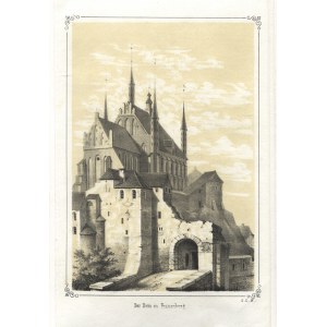 [FROMBORK] L. L. N. - „Der Dom zu Frauenburg”; ok. 1845. Litografia tonowa 15x10 cm (kompozycja)...
