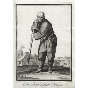 [CHŁOP polski] Luyken, Caspar (1672-1708) - „Ein Polnischer Bauer”; 1703. Akwaforta 28x19 cm (odcisk)...
