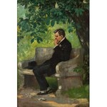 Apoloniusz Kędzierski (1861 Suchedniów – 1939 Warszawa), Mężczyzna na ławce, 1910 r.