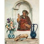 Szymon Mondzain (1888 Chełm - 1979 Paryż), Martwa natura z Madonną, 1927 r.
