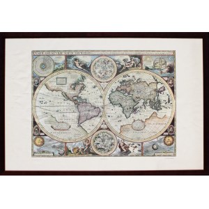 reprint mapy świata z 1626 r.