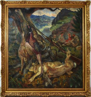 Fryderyk Pautsch (1877-1950), Po polowaniu - Martwa natura myśliwska, 1932
