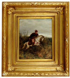 Ludwik Gędłek (1847-1904), Posłaniec - Krakus pędzący na koniu