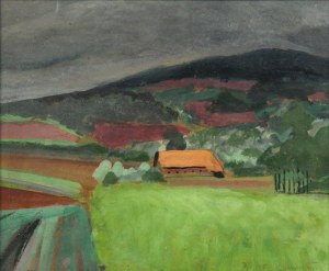 Rafał Malczewski (1892-1965), Pejzaż podgórski, ok. 1920