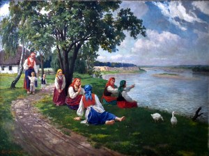 Emil Lindeman (1864-1945), Nad rzeką, 1910