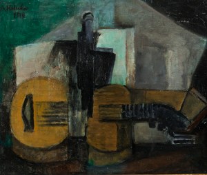 Alicja Halicka (1889-1974), Martwa natura z gitarą, 1914