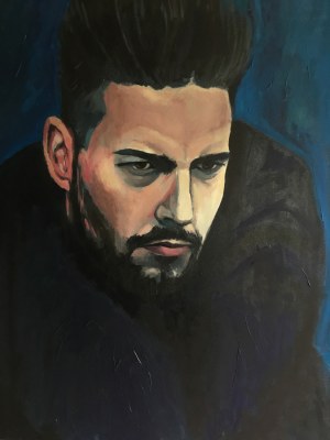 Tomasz Kokott, Granatowy portret, 2019