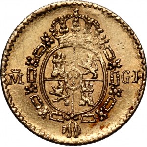 Hiszpania, Ferdynand VII, 1/2 escudo 1817 M-GJ, Madryt