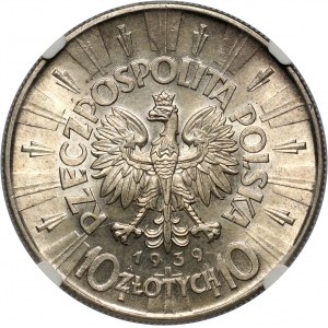 II RP, 10 złotych 1939, Warszawa, Józef Piłsudski