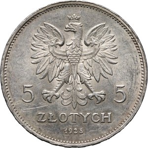 II RP, 5 złotych 1928, Bruksela, Nike