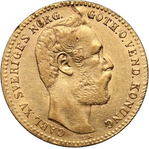 Sweden, Karl XV Adolf, Carolin (10 Francs) 1871