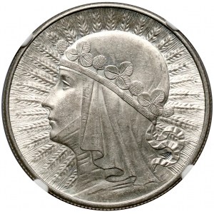 II RP, 10 złotych 1932, Londyn, głowa kobiety