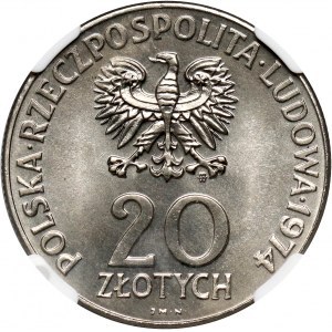 PRL, 20 złotych 1976, XXV Lat RWPG, PRÓBA, nikiel
