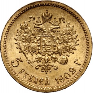 Russia, Nicholas II, 5 Roubles 1902 (АР), St. Petersburg