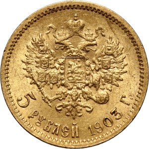 Russia, Nicholas II, 5 Roubles 1903 (АР), St. Petersburg