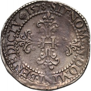 Henryk Walezy, frank 1578 B, Rouen