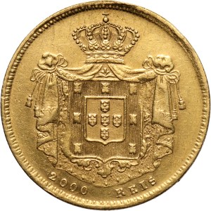 Portugal, Pedro V, 2000 Reis 1860