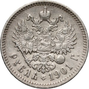 Russia, Nicholas II, Rouble 1901 (ФЗ), St. Petersburg