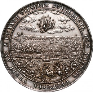 Niemcy, Saksonia, Jan Jerzy I, medal w srebrze autorstwa Sebastiana Dadlera