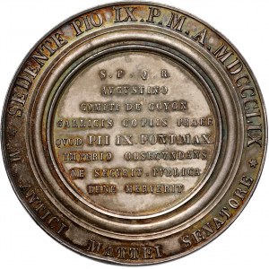 Watykan, Pius IX, medal z 1859 roku, w hołdzie Generałowi Augustinowi de Goyon