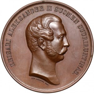 Russia, Alexander II, bronze medal 1864, In memory of Finnish Seym