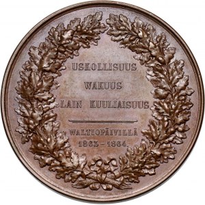 Russia, Alexander II, bronze medal 1864, In memory of Finnish Seym