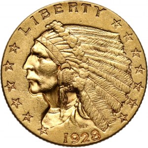 USA, 2 1/2 Dollars 1928, Philadelphia, Indian head