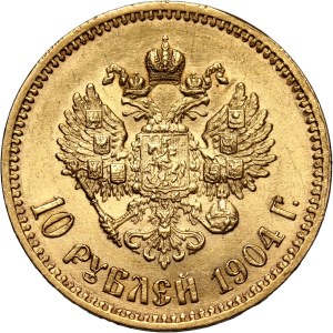 Rosja, Mikołaj II, 10 rubli 1904 (АР), Petersburg