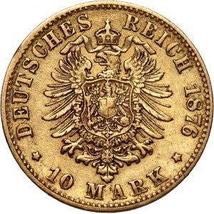 Germany, Hessen, Ludwig II, 10 Mark 1876 H, Darmstadt